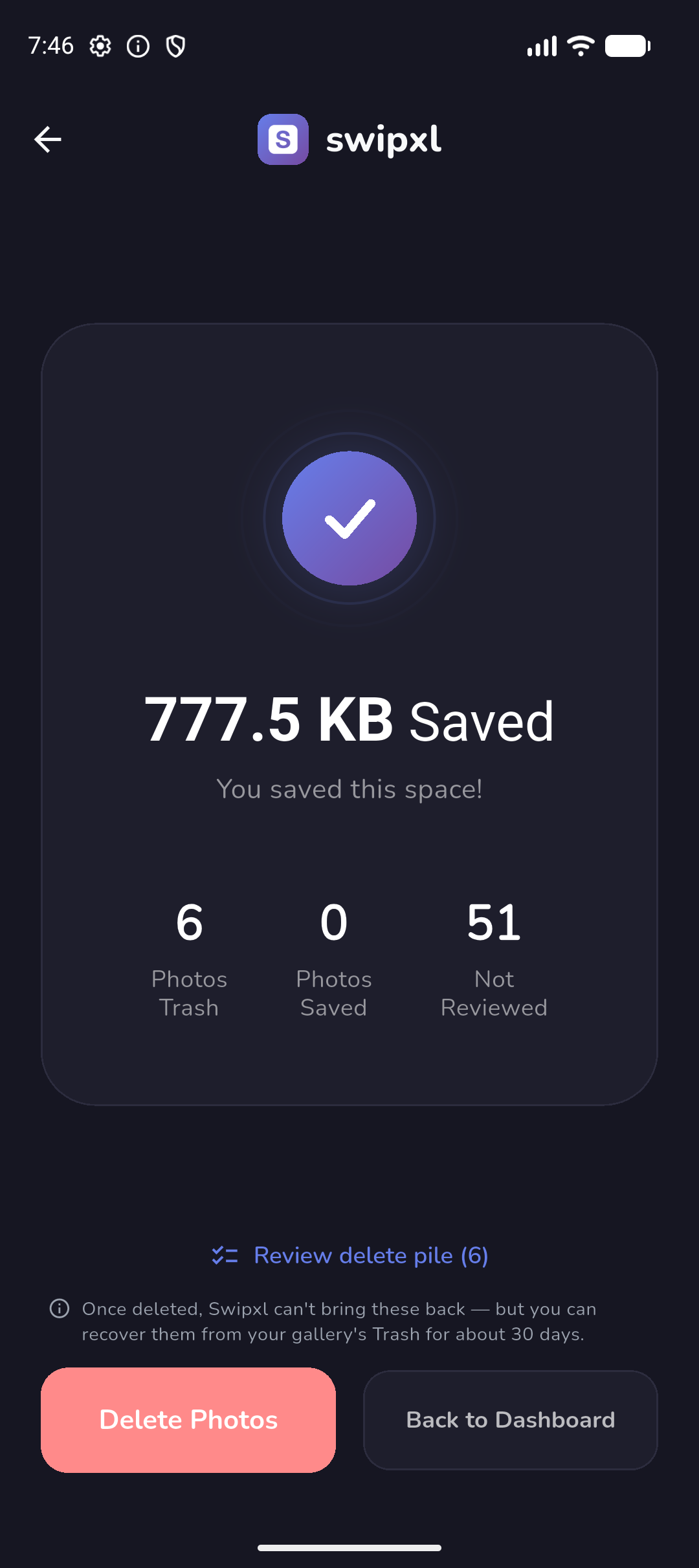 Deck complete, space saved