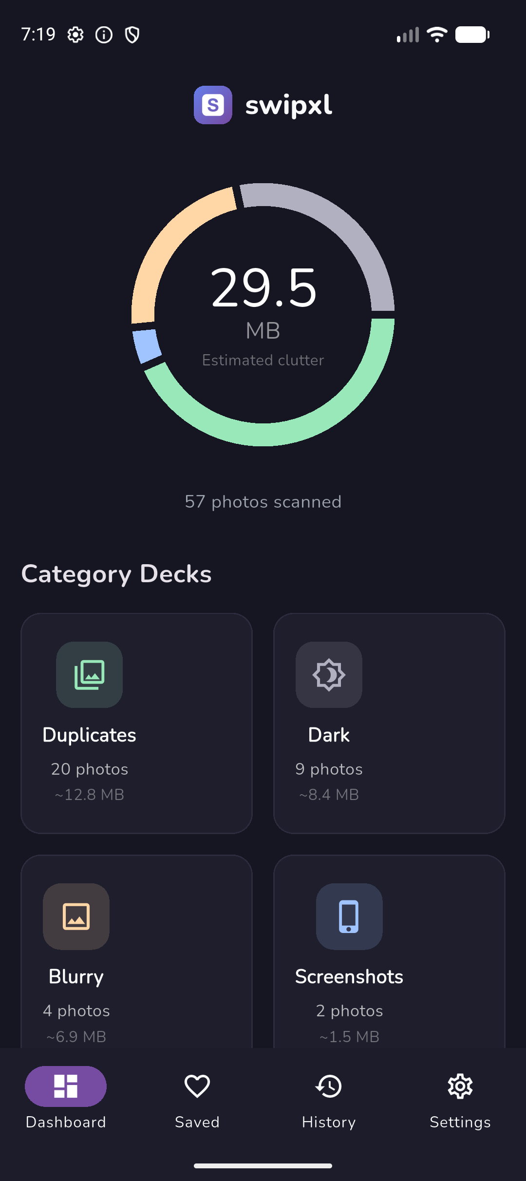 Dashboard storage ring